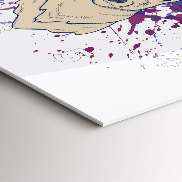 Wanduhr quadratisch Vektor-Illustration eines Rehs