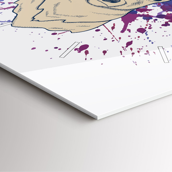 Wanduhr quadratisch Vektor-Illustration eines Rehs