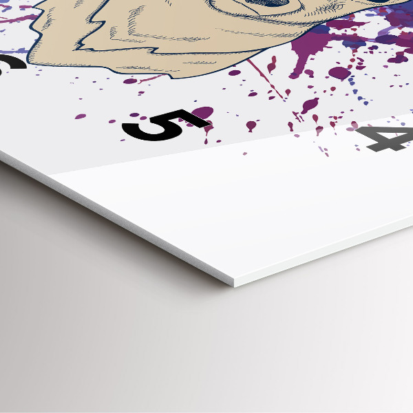 Wanduhr quadratisch Vektor-Illustration eines Rehs