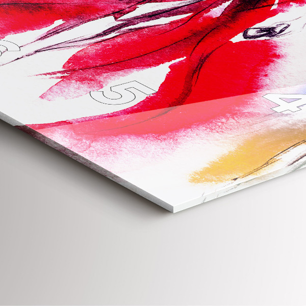 Wanduhr modern quadratisch Frauen in bunten Kleidern