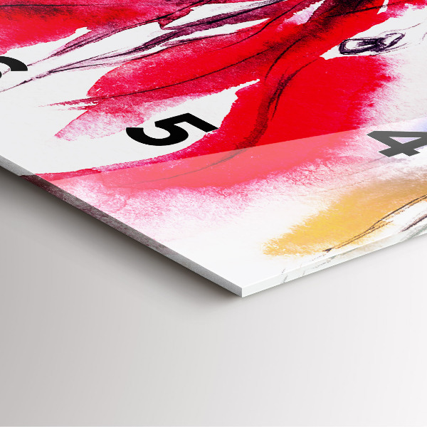 Wanduhr modern quadratisch Frauen in bunten Kleidern