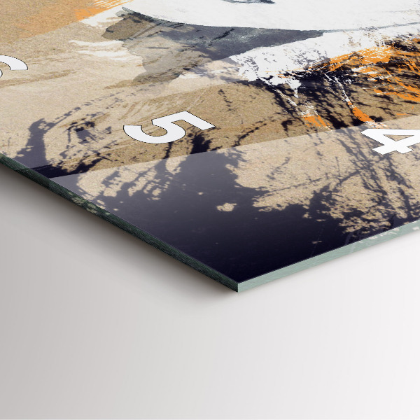 Wanduhr quadratisch mit motiv Portrait einer Frau abstrakt