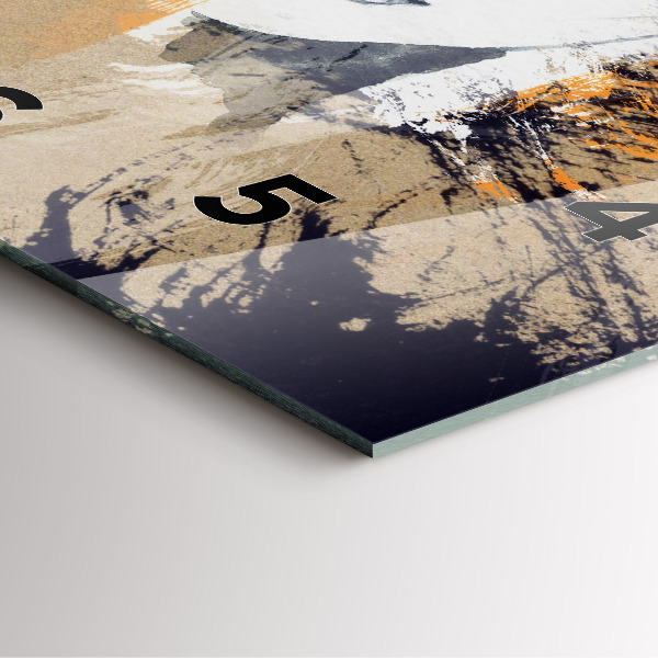 Wanduhr quadratisch mit motiv Portrait einer Frau abstrakt