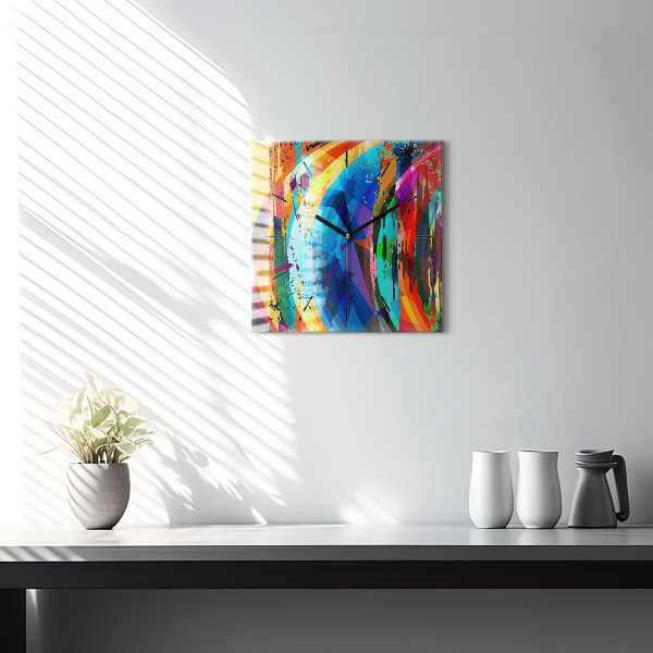 Wanduhr modern quadratisch Abstrakter Hintergrund