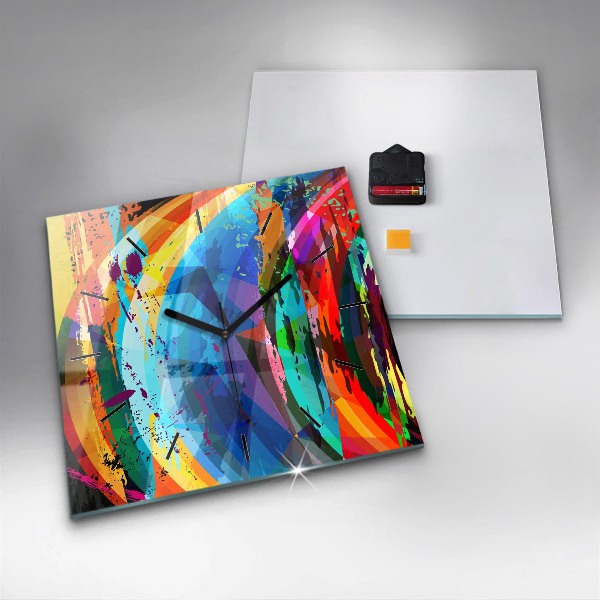 Wanduhr modern quadratisch Abstrakter Hintergrund