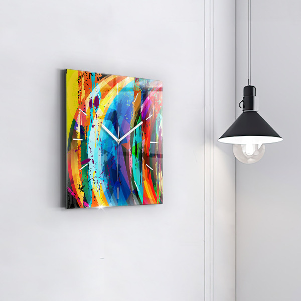 Wanduhr modern quadratisch Abstrakter Hintergrund