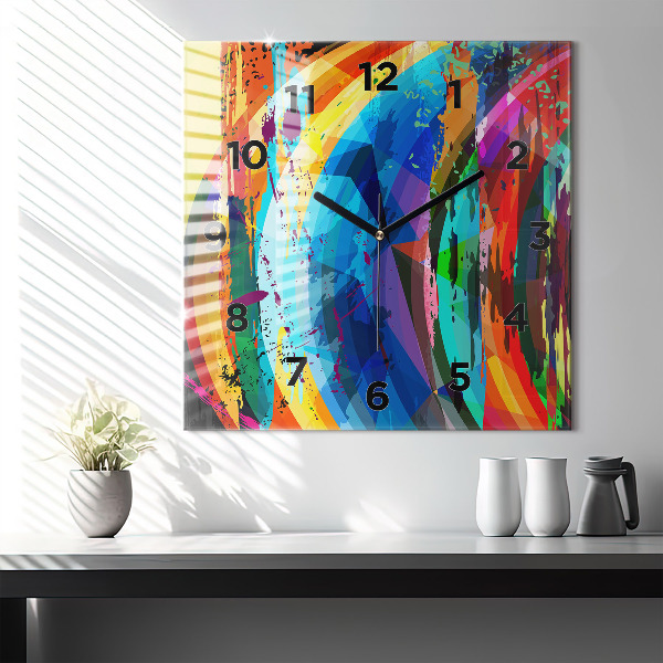 Wanduhr modern quadratisch Abstrakter Hintergrund