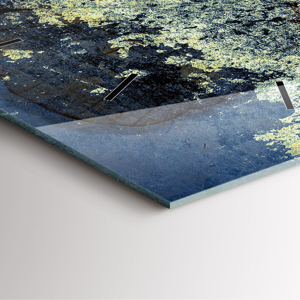 Wanduhr quadratisch Schmetterling im Vintage-Stil