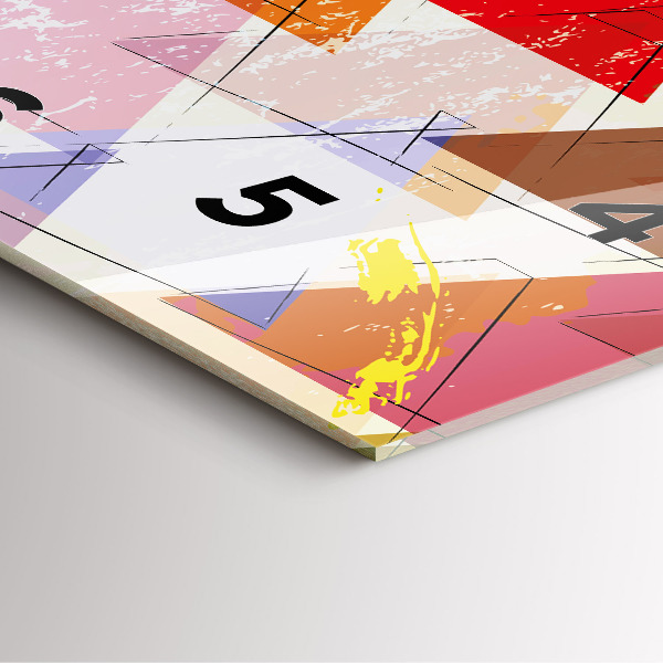 Wanduhr quadratisch mit motiv Dreiecke geometrisches Muster