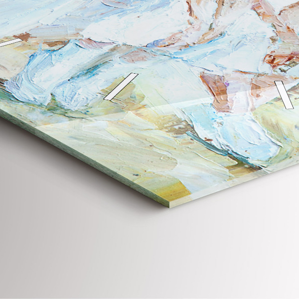 Wanduhr modern quadratisch Junge Ballerinas