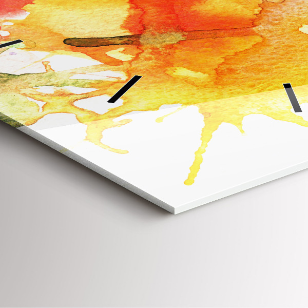 Wanduhr quadratisch mit motiv Buntes Porträt einer Frau