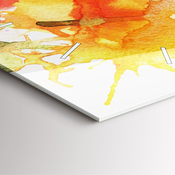 Wanduhr quadratisch mit motiv Buntes Porträt einer Frau