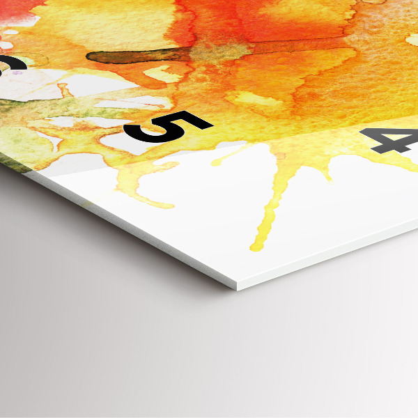 Wanduhr quadratisch mit motiv Buntes Porträt einer Frau