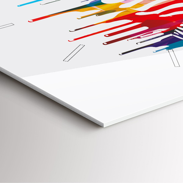 Wanduhr quadratisch Buntes Zebra