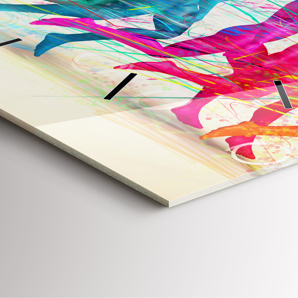 Wanduhr quadratisch Bunte Menschen