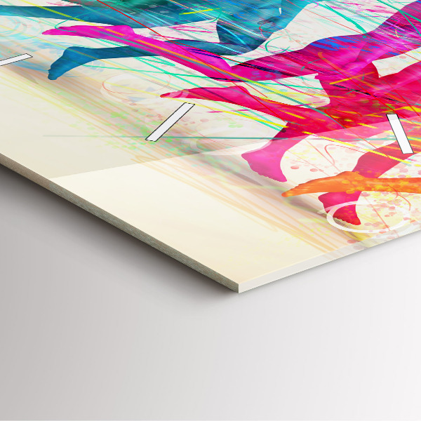 Wanduhr quadratisch Bunte Menschen