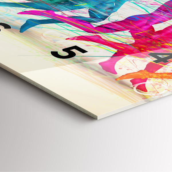 Wanduhr quadratisch Bunte Menschen