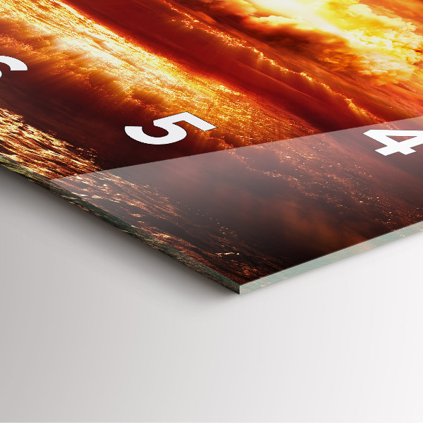 Wanduhr modern quadratisch Atombombenexplosion