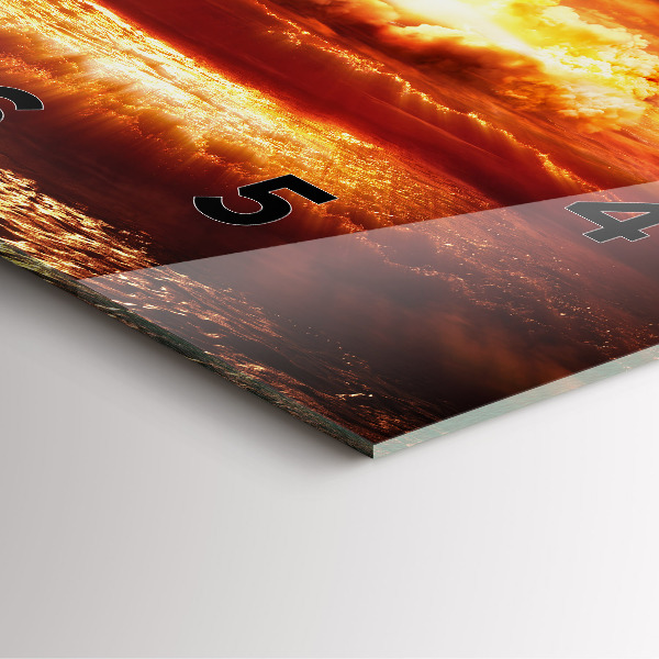 Wanduhr modern quadratisch Atombombenexplosion