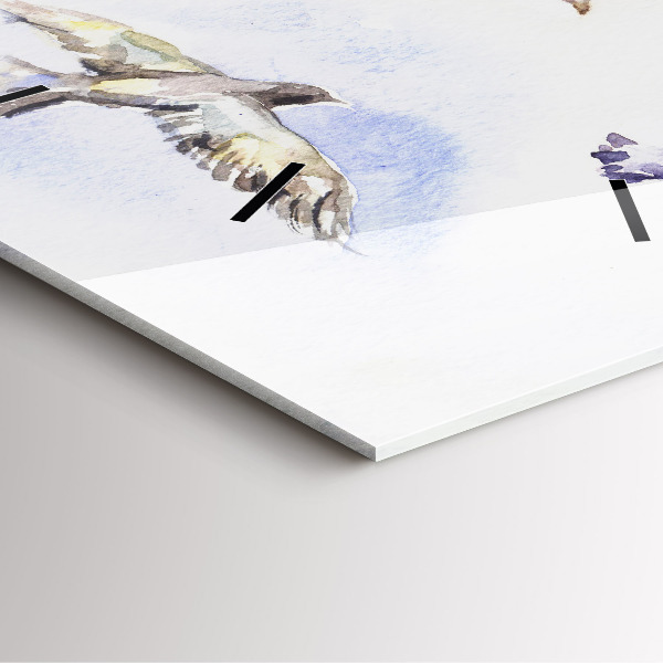 Wanduhr quadratisch mit motiv Fliegende Vögel