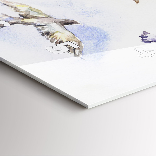 Wanduhr quadratisch mit motiv Fliegende Vögel