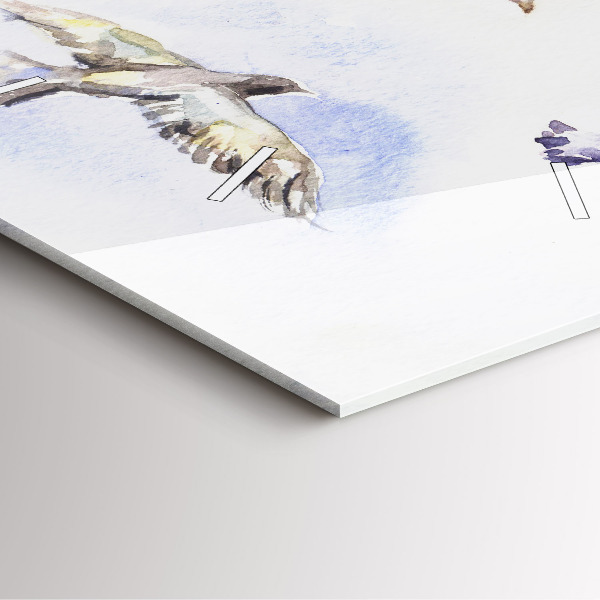 Wanduhr quadratisch mit motiv Fliegende Vögel