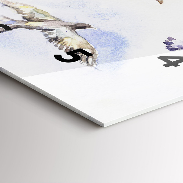 Wanduhr quadratisch mit motiv Fliegende Vögel