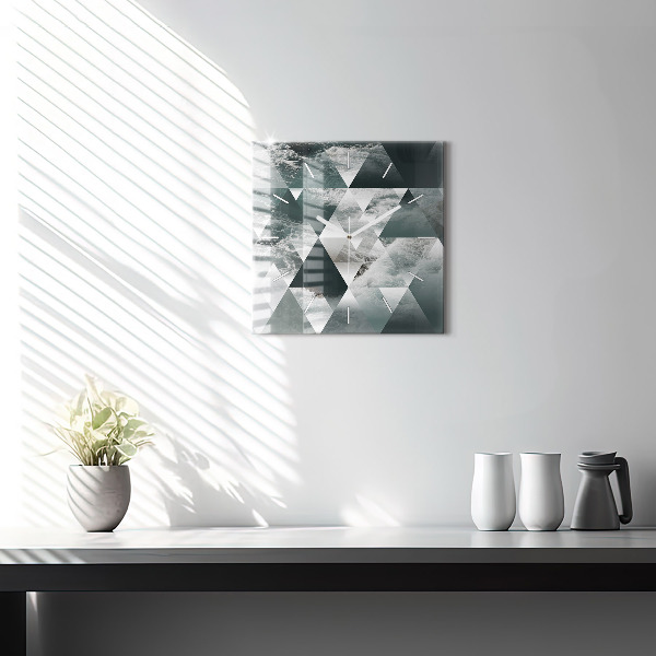 Wanduhr quadratisch mit motiv Meereswellen abstrakt