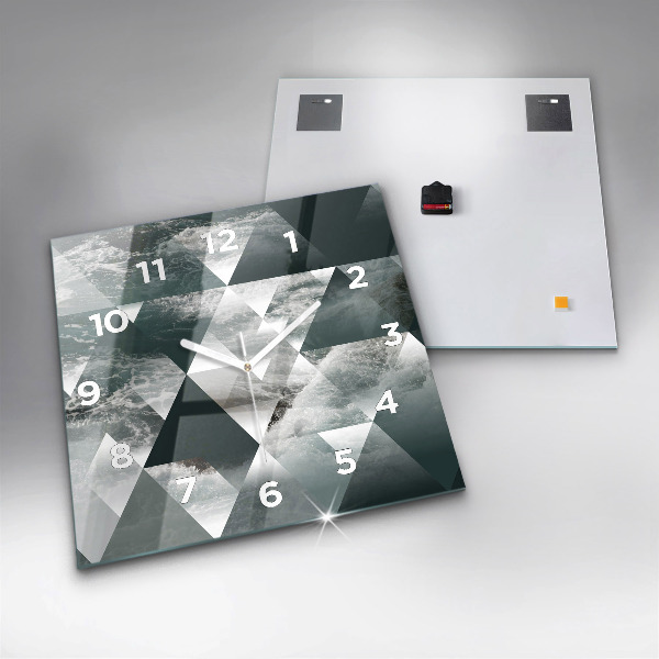 Wanduhr quadratisch mit motiv Meereswellen abstrakt