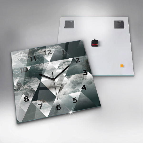 Wanduhr quadratisch mit motiv Meereswellen abstrakt