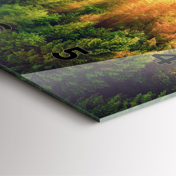 Wanduhr modern quadratisch Sonnenuntergang über den Hügeln