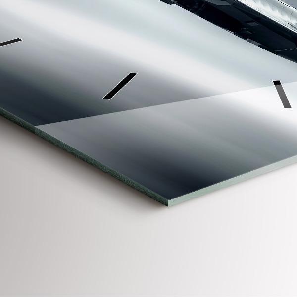 Wanduhr modern quadratisch Militärflugzeug im Flug