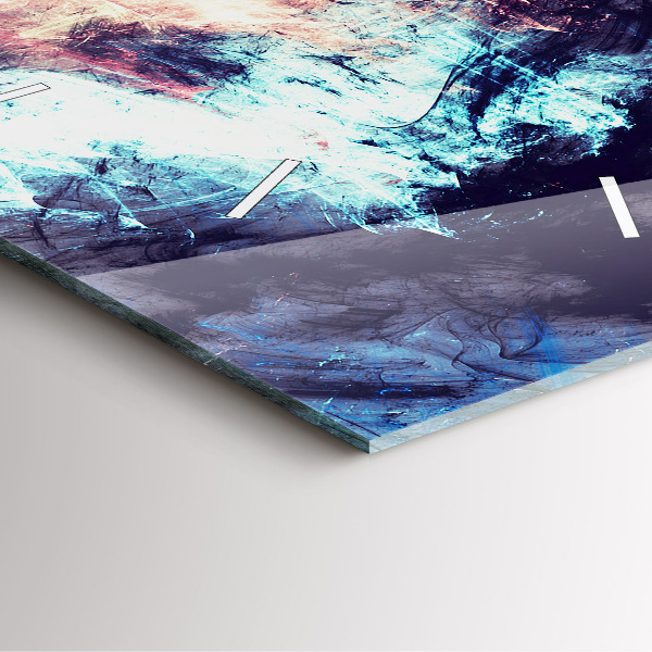 Wanduhr modern quadratisch Abstraktes Bild