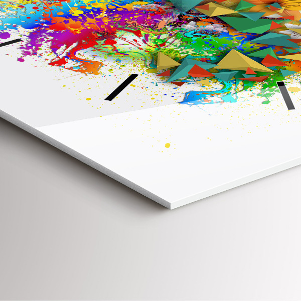 Wanduhr quadratisch Florale Harmonie mit Schmetterlingen