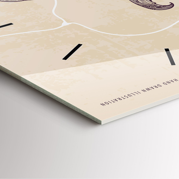 Wanduhr modern quadratisch Mann mit Pfeife