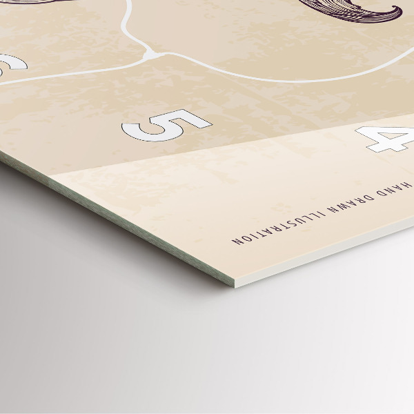 Wanduhr modern quadratisch Mann mit Pfeife