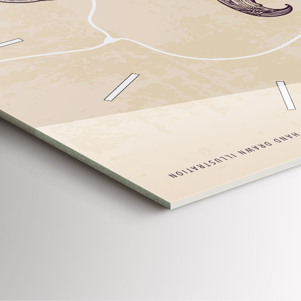 Wanduhr modern quadratisch Mann mit Pfeife