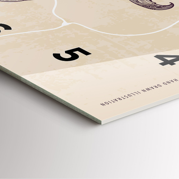 Wanduhr modern quadratisch Mann mit Pfeife