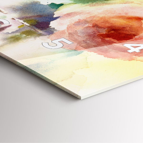 Wanduhr quadratisch Rosen in einer Vase Aquarell