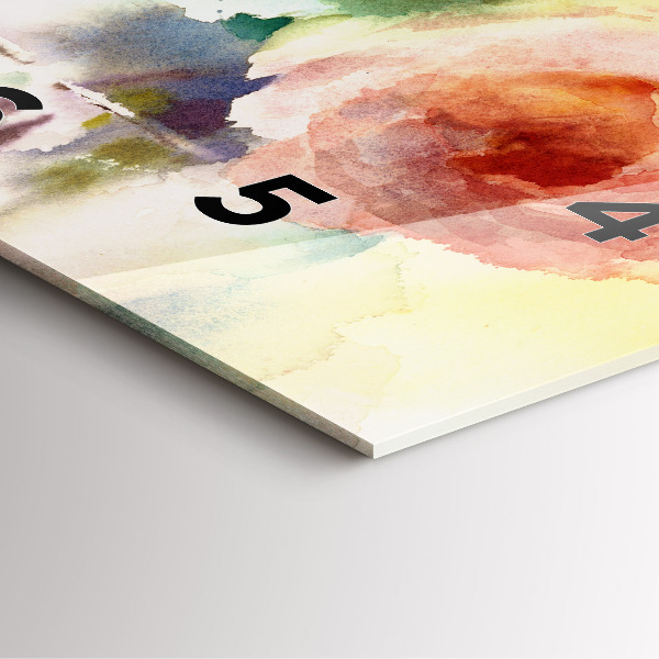 Wanduhr quadratisch Rosen in einer Vase Aquarell