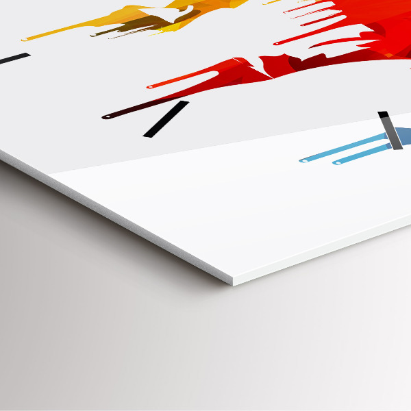 Wanduhr quadratisch mit motiv Farbig bemalter Elefant