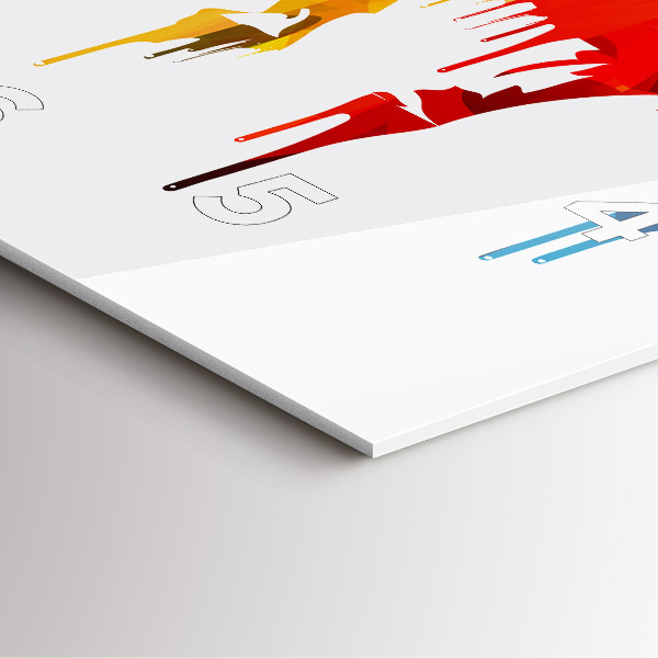 Wanduhr quadratisch mit motiv Farbig bemalter Elefant