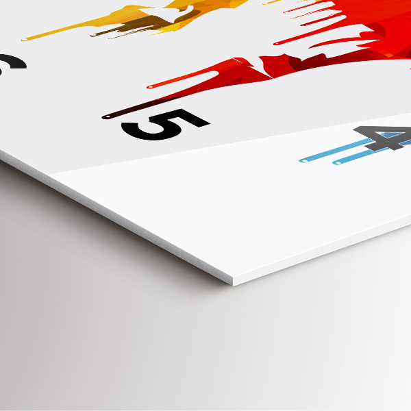 Wanduhr quadratisch mit motiv Farbig bemalter Elefant