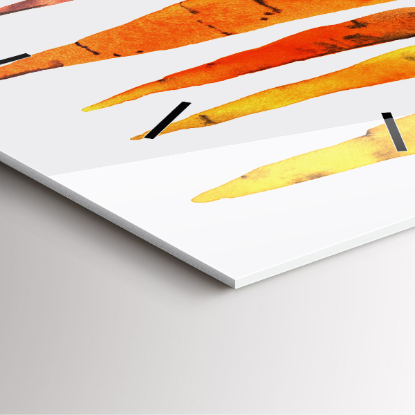 Wanduhr quadratisch Illustration von Karotten