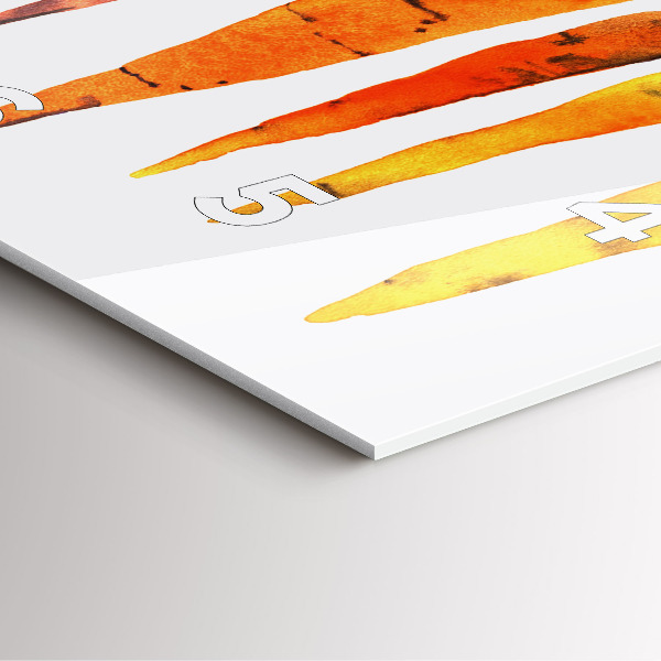 Wanduhr quadratisch Illustration von Karotten