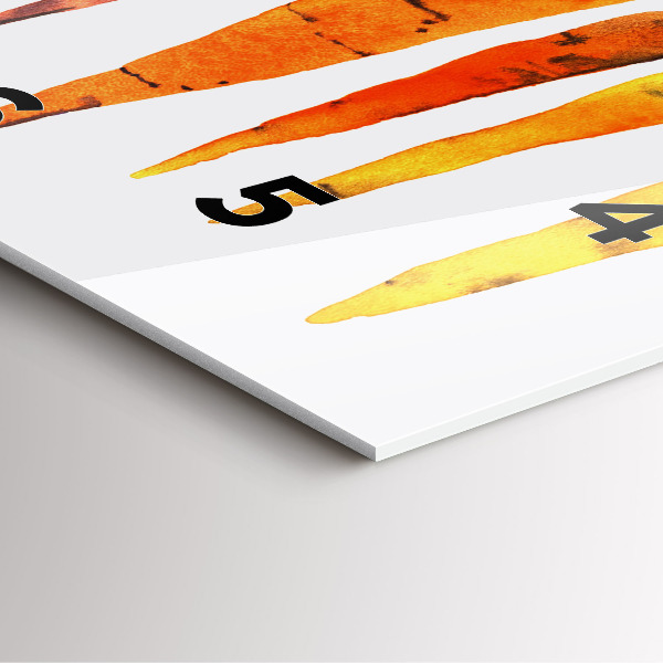 Wanduhr quadratisch Illustration von Karotten