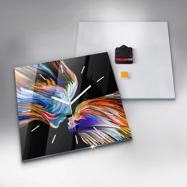 Wanduhr quadratisch Emotionale Kunst