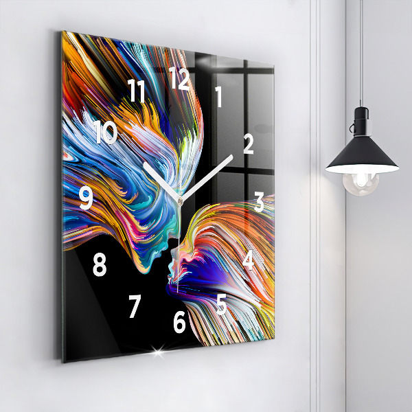 Wanduhr quadratisch Emotionale Kunst
