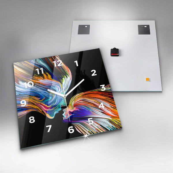 Wanduhr quadratisch Emotionale Kunst