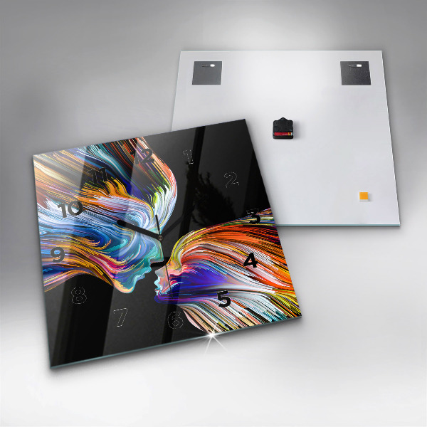 Wanduhr quadratisch Emotionale Kunst